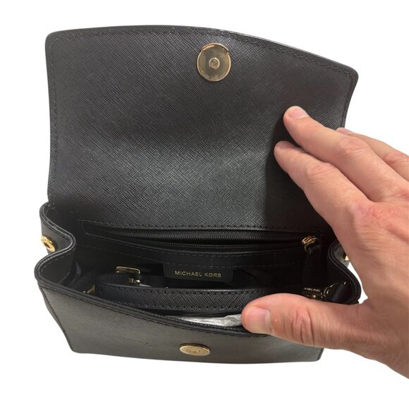 Michael Kors Black Ava Extra-Small Saffiano Leather Crossbody - Picture 3 of 3